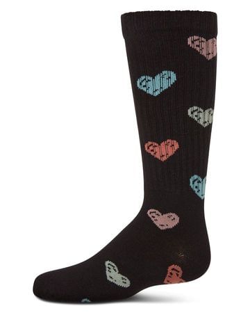 Memoi Multi Graffiti Heart Knee High - MKF-7167