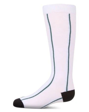 Memoi Vertical Logo Stripe Knee High - MKF-7169