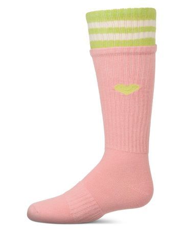 Memoi Sport Rib Heart Knee High - MKF-7175