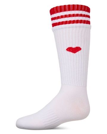 Memoi Sport Rib Heart Knee High - MKF-7175