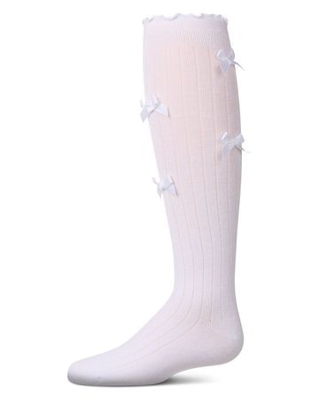 Memoi All Over Bow Knee High - MKF-7191