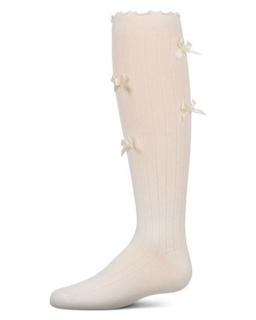 Memoi All Over Bow Knee High - MKF-7191