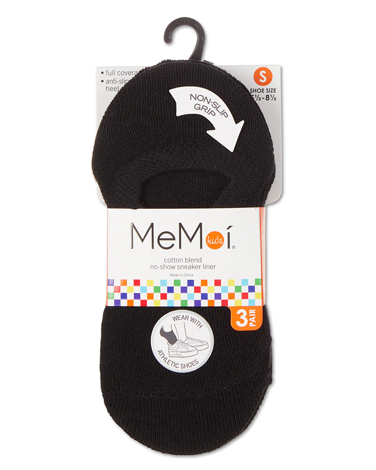 Memoi Girls 3 Pair Pack No Show Sneaker Liner Socks - Mkp-057