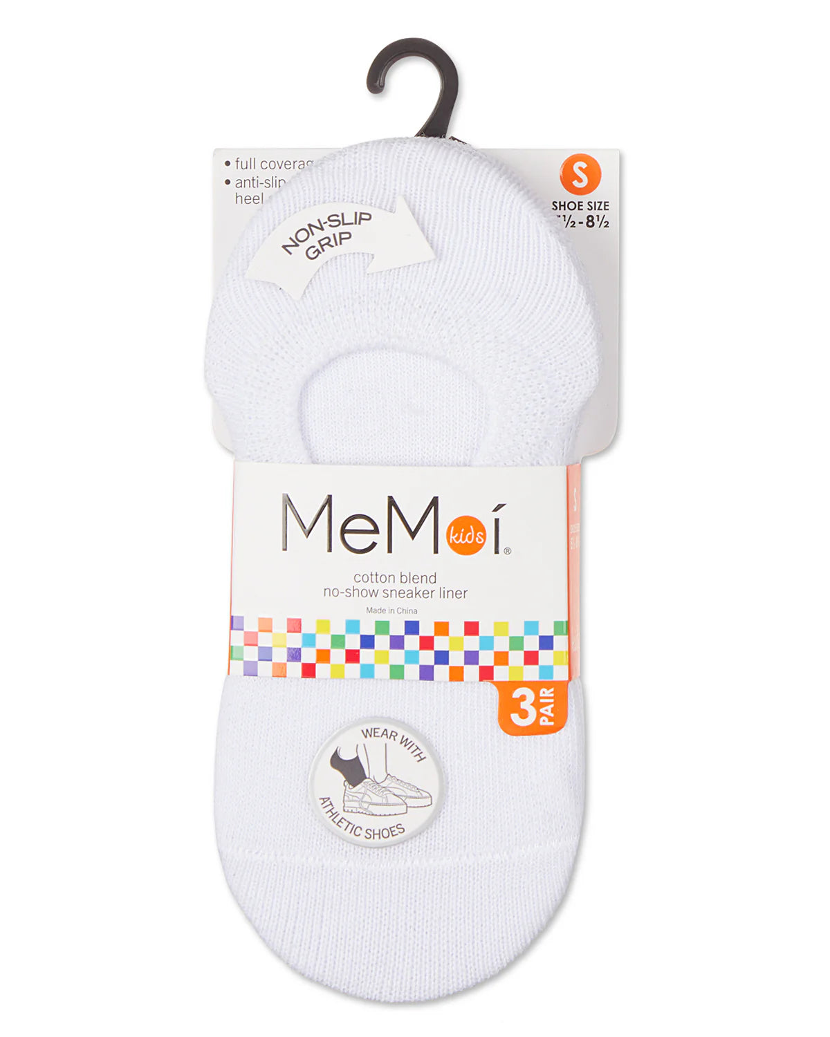Memoi Girls 3 Pair Pack No Show Sneaker Liner Socks - Mkp-057