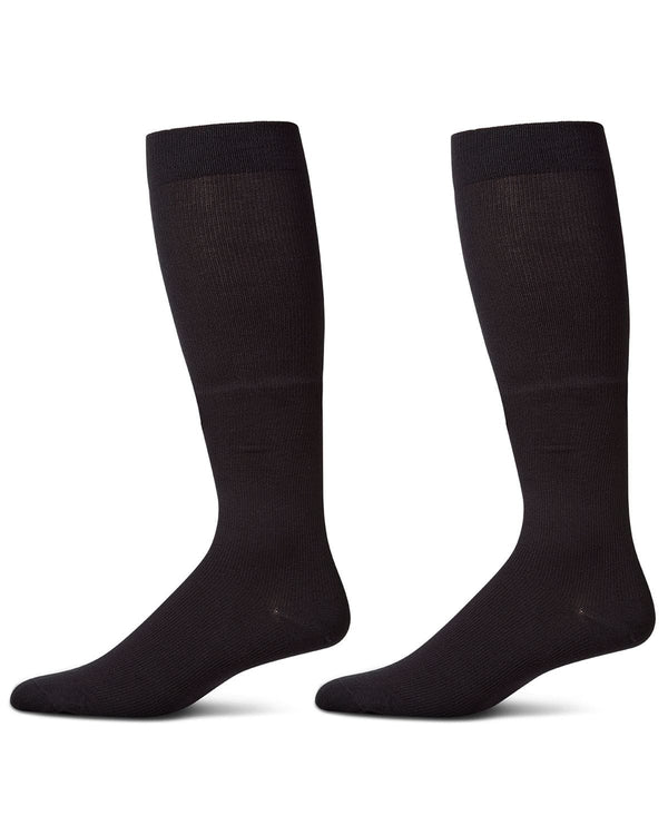 Memoi 2 Pair Solid Cotton Blend Graduated Compression Socks - Mm-4510