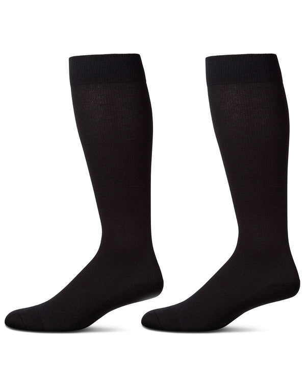 Memoi 2 Pair Pack Cushioned Sole Cotton Blend Graduated Compression Socks - Mm-4515