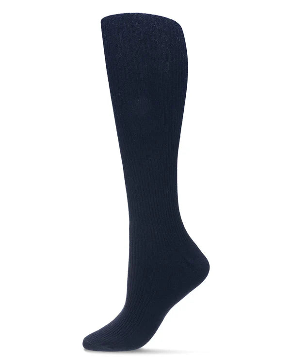 Memoi Womens Opaque Pin Ribbed Cotton Sweater Tights - Mo-329