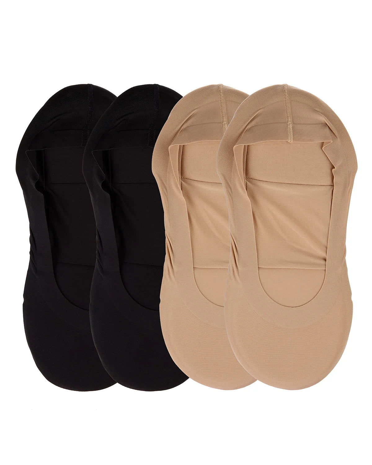 Memoi 4 Pairs Womens Cushioned Fine Edge Sock Liner - Mp044