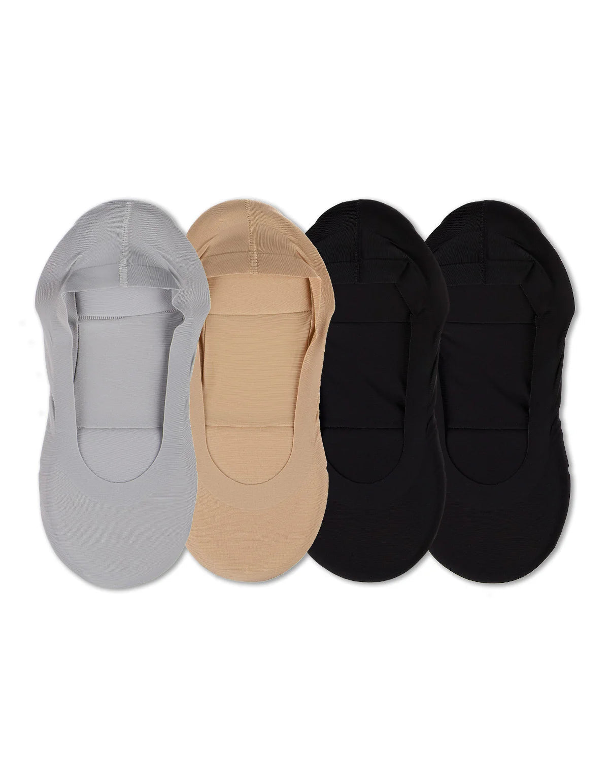 Memoi 4 Pairs Womens Cushioned Fine Edge Sock Liner - Mp044
