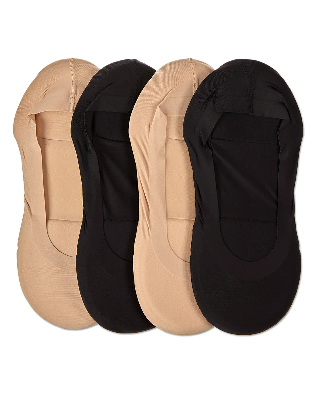 Memoi 4 Pairs Womens Cushioned Fine Edge Sock Liner - Mp044