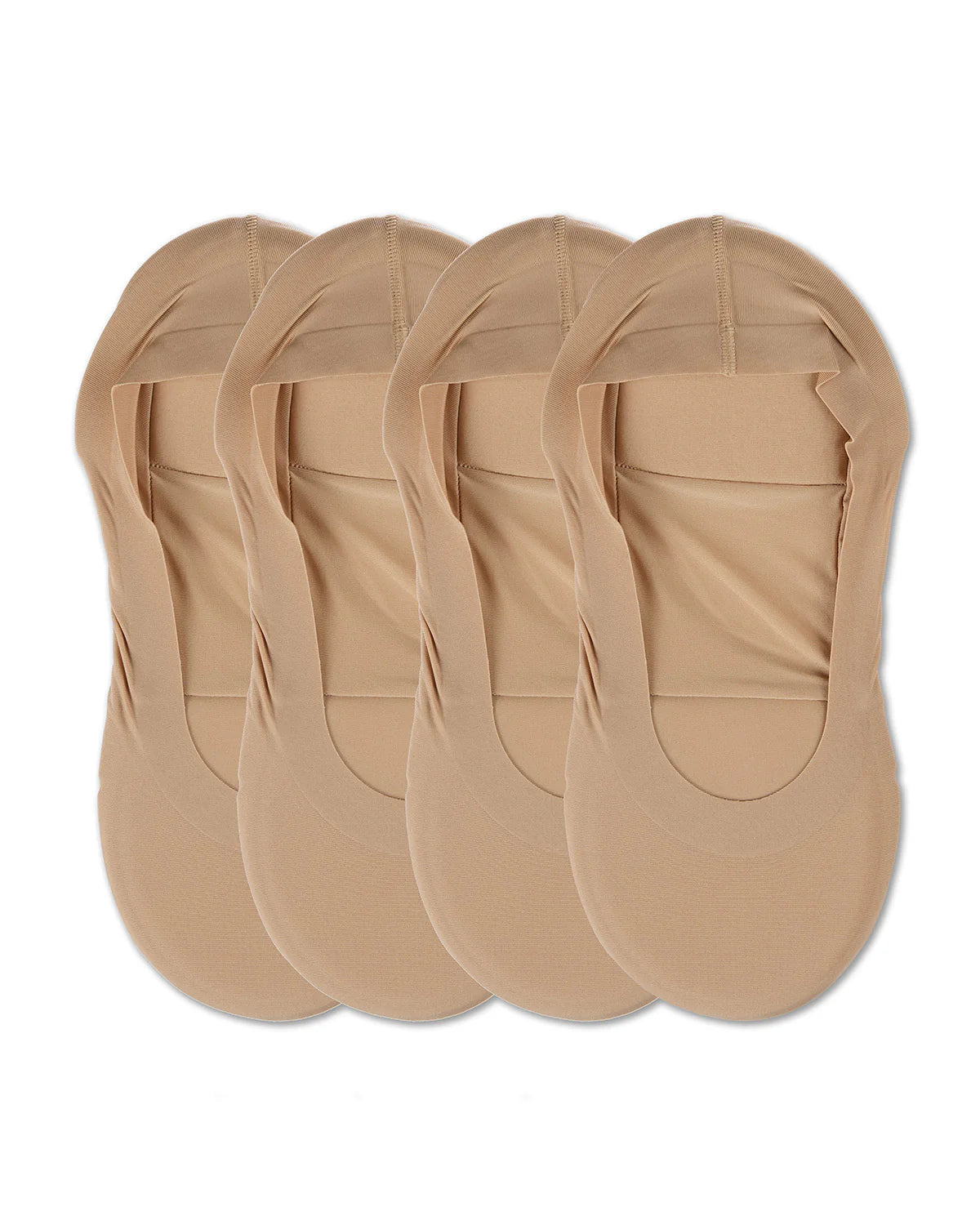 Memoi 4 Pairs Womens Cushioned Fine Edge Sock Liner - Mp044