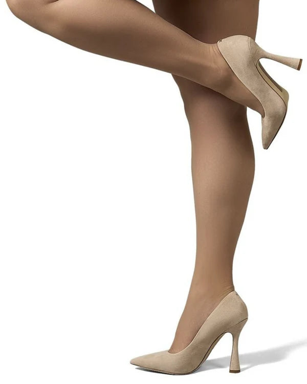 Memoi Plus Size Curvy Silky Sheer Control Top Pantyhose - Mm-2210