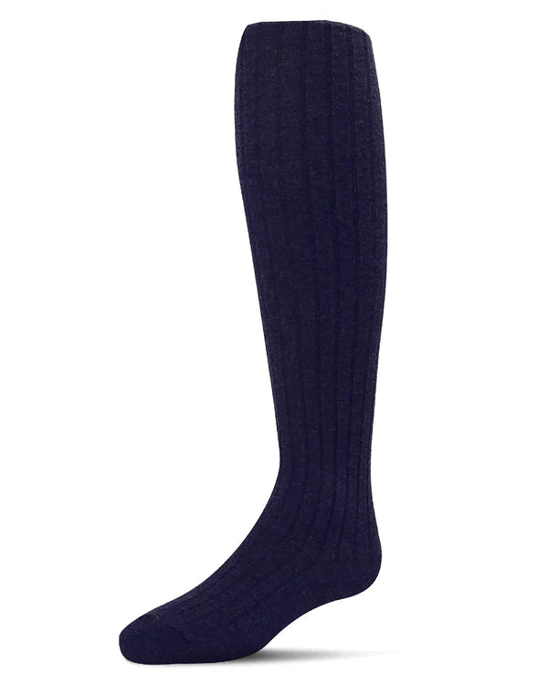 Spot-On Ribbed Cotton Blend Basic Non-Binding Infant Tights - Sp-3405b