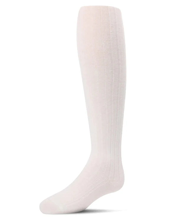Spot-On Ribbed Cotton Blend Basic Non-Binding Infant Tights - Sp-3405b